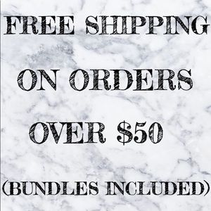 Free shipping on all orders over $50!
